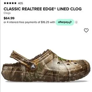 CROCS | Shoes | Fuzzy Realtree Camo Crocs Brand New Never 